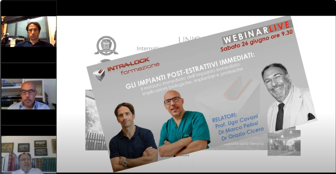 PROF UGO COVANI - DR ORAZIO CICERO - DR MARCO PELOSI  - LEZIONE 4 - Il restauro immediato dell’impianto immediato implicazioni biologiche, implantari e protesiche