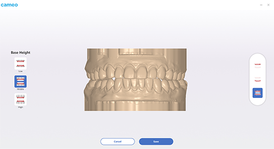 Aggiungi base per stampa 3D